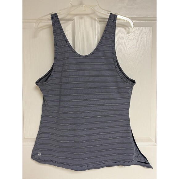Athleta Oversized Navy Blue White Tank Top RN #54023  S75599 Medium EUC - Picture 1 of 7